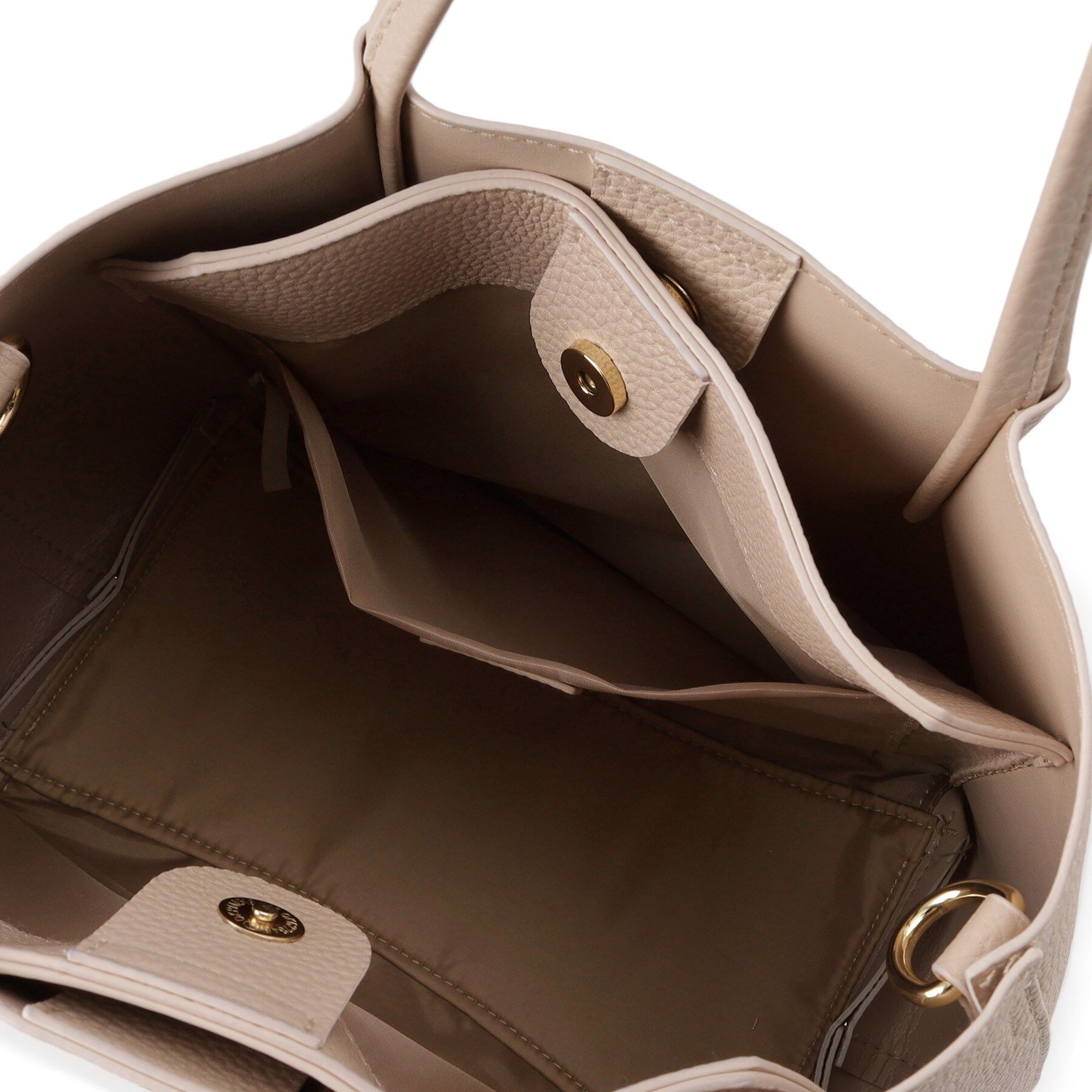 index「【2WAY】フラワーパーツ合皮ミドルトートバッグ」|トートバッグ|