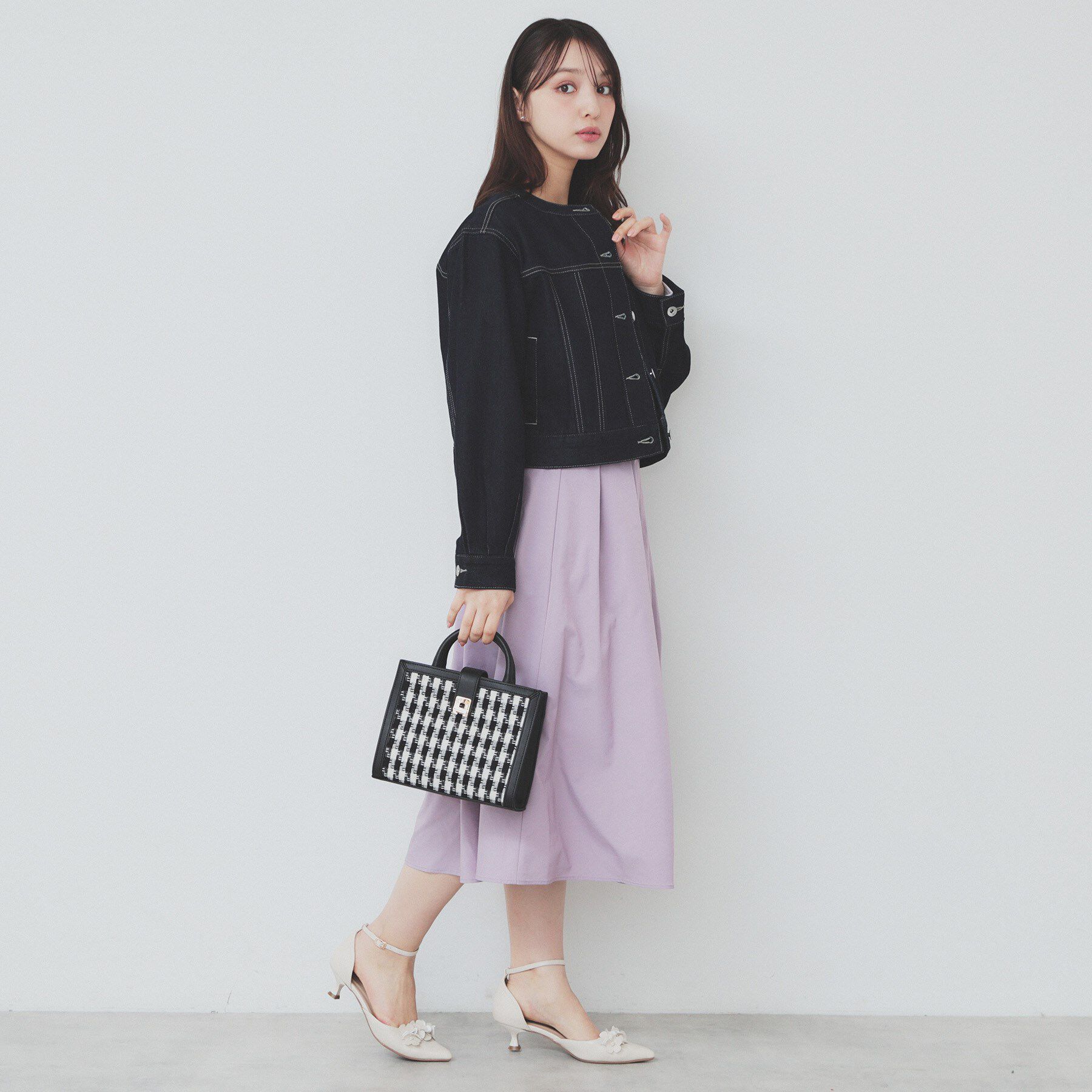 index「ノーカラーGジャン【洗濯機洗い可】」|デニムジャケット|