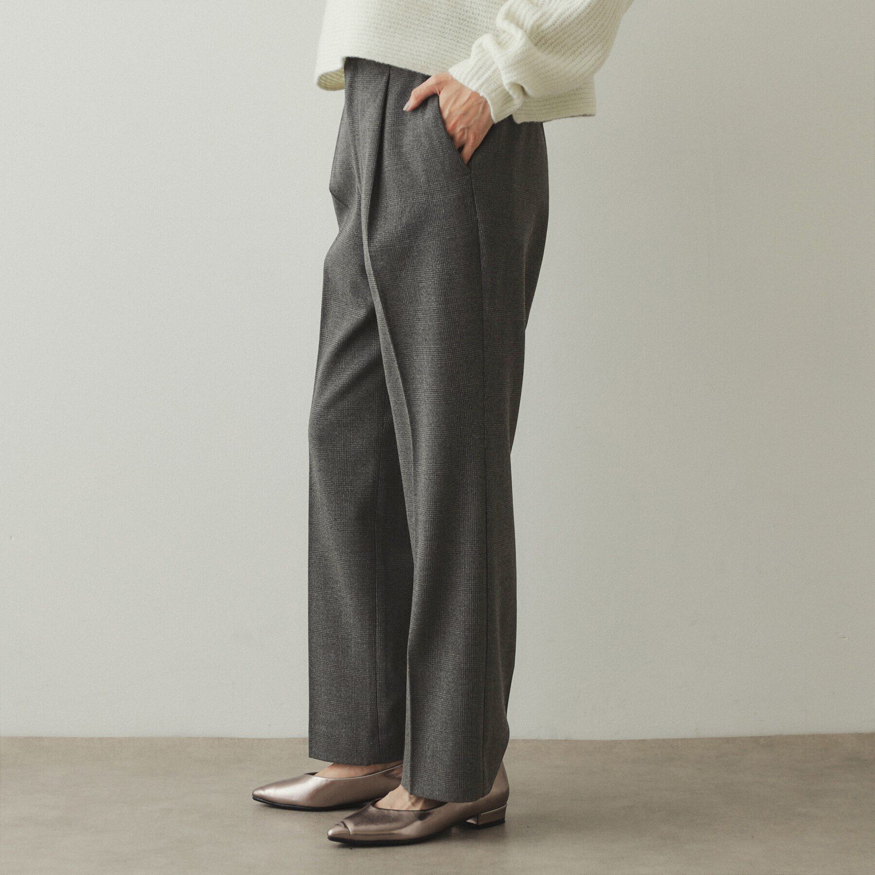 OPAQUE.CLIP「《S-LLsize》裏起毛ストレッチフレアパンツ【吸湿発熱/洗濯機洗い可】」|その他|