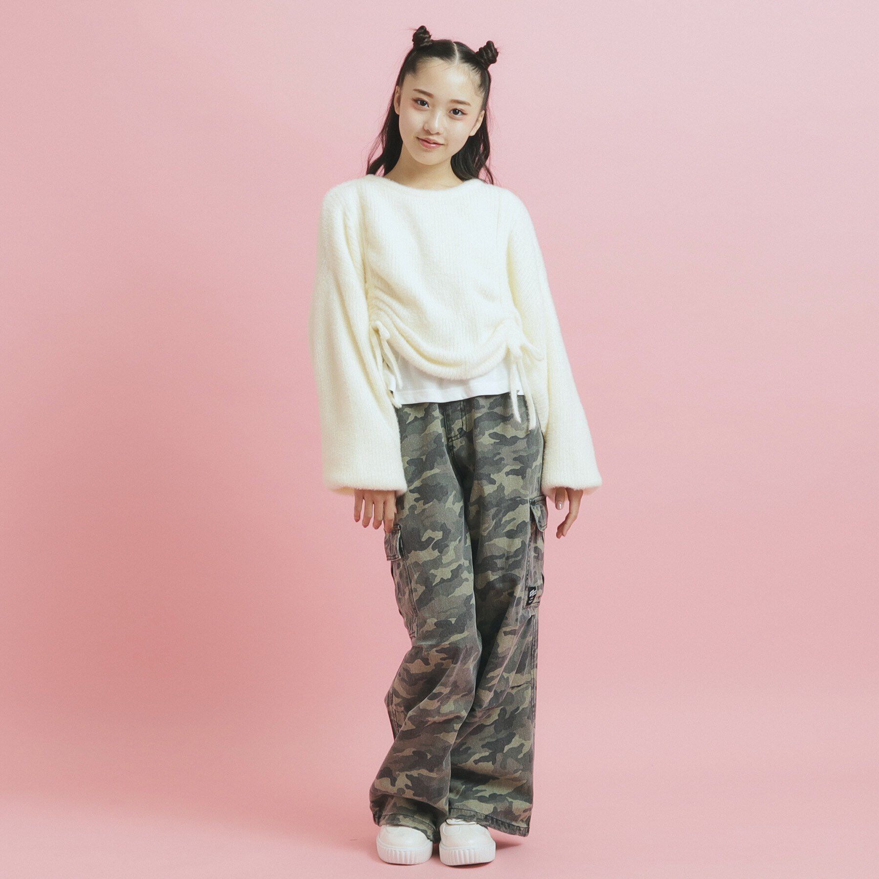 PINK-latte「ドロストニット＆ロングＴシャツセット」|ニット・セーター|