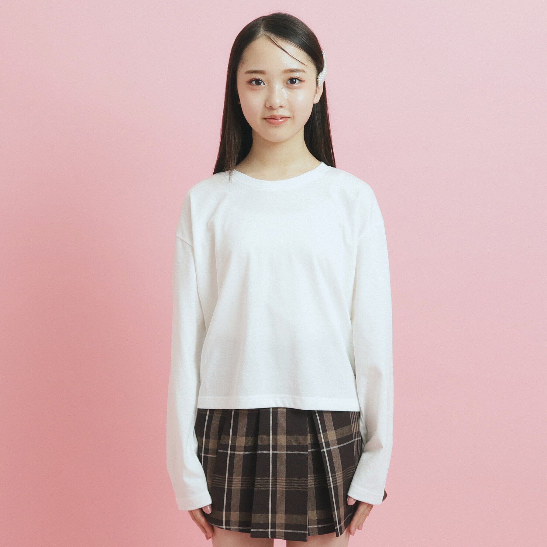 PINK-latte「ドロストニット＆ロングＴシャツセット」|ニット・セーター|