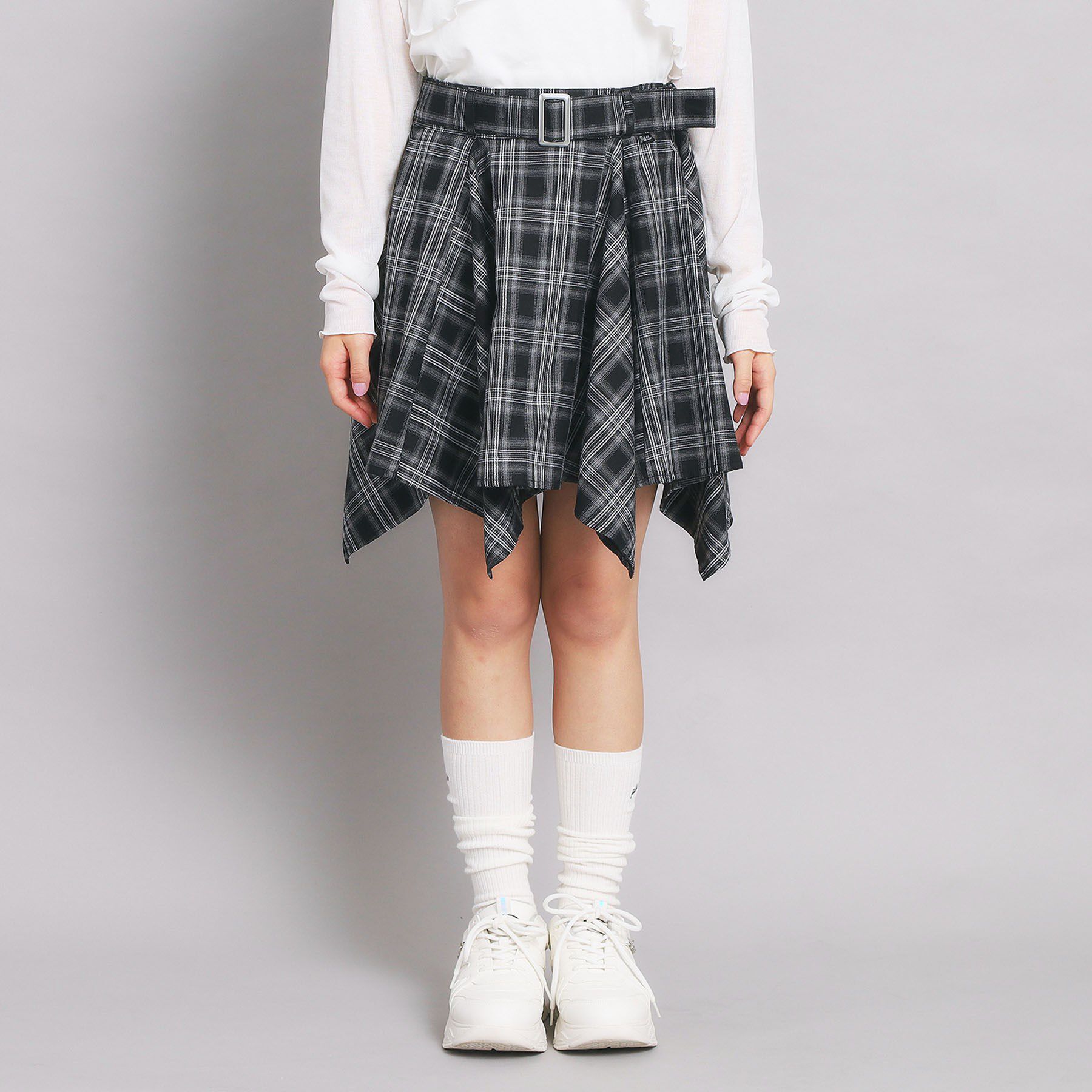 PINK-latte「変形ヘムスカート」|スカート|