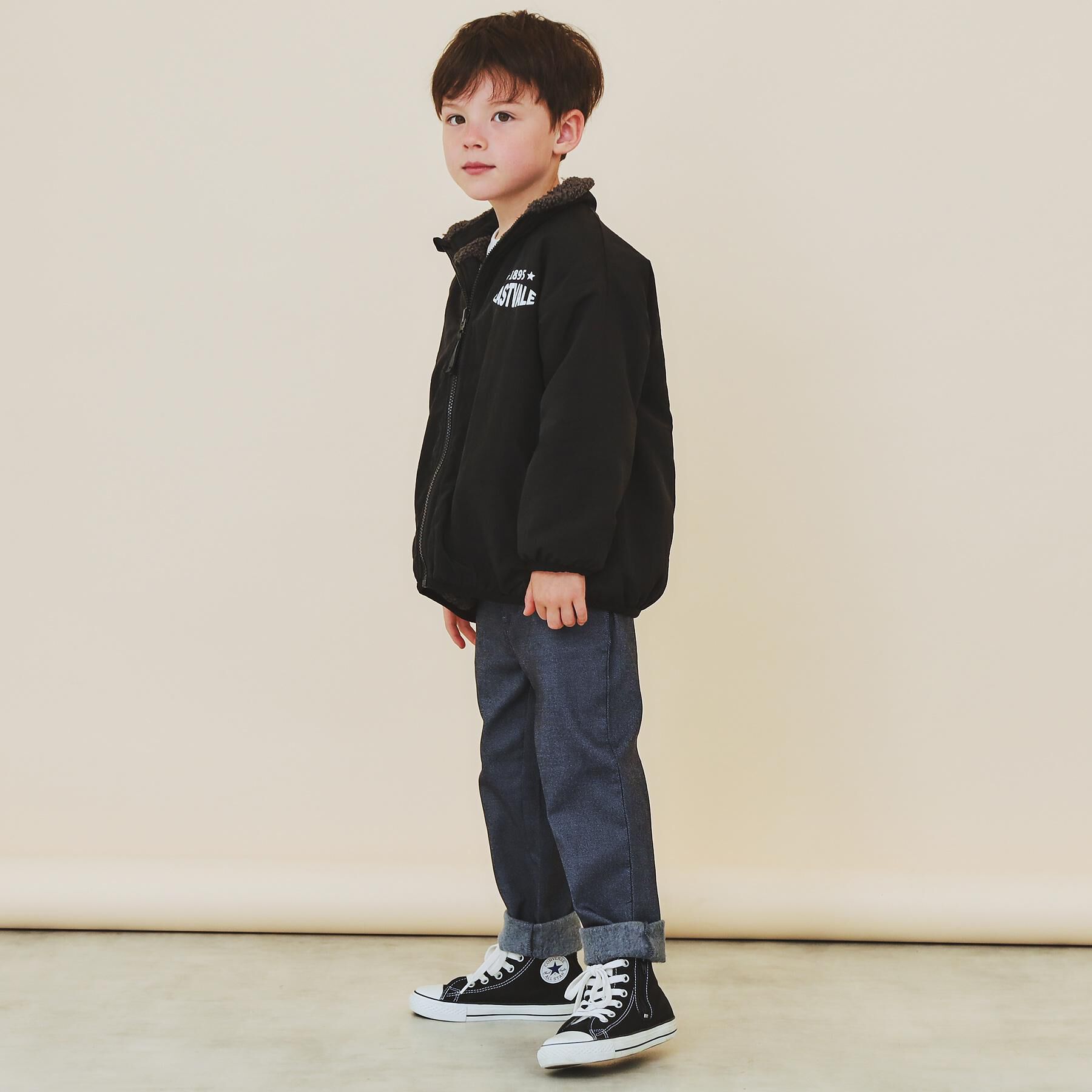 THE SHOP TK「【110－160】ボアリバーシブブルゾン/洗濯機OK」|ブルゾン・スタジャン|