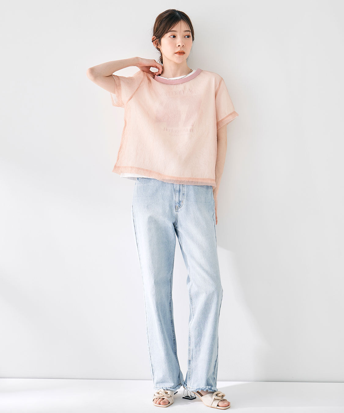 COCO DEAL「シアーワッシャーTライクブラウス」|シャツ・ブラウス|