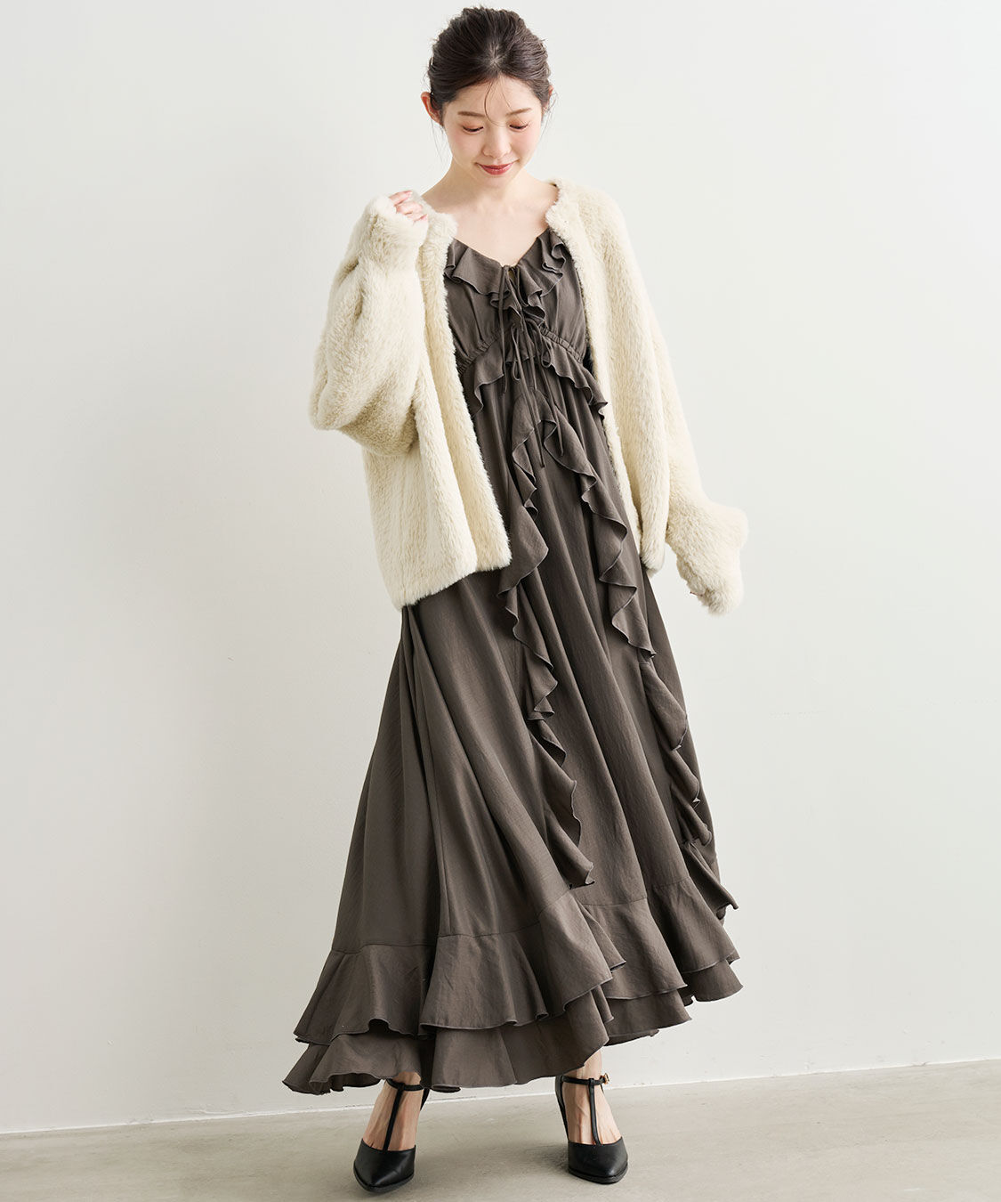 ダブルフェイスフェザーニットアウター（COCO DEAL）｜ルミネの