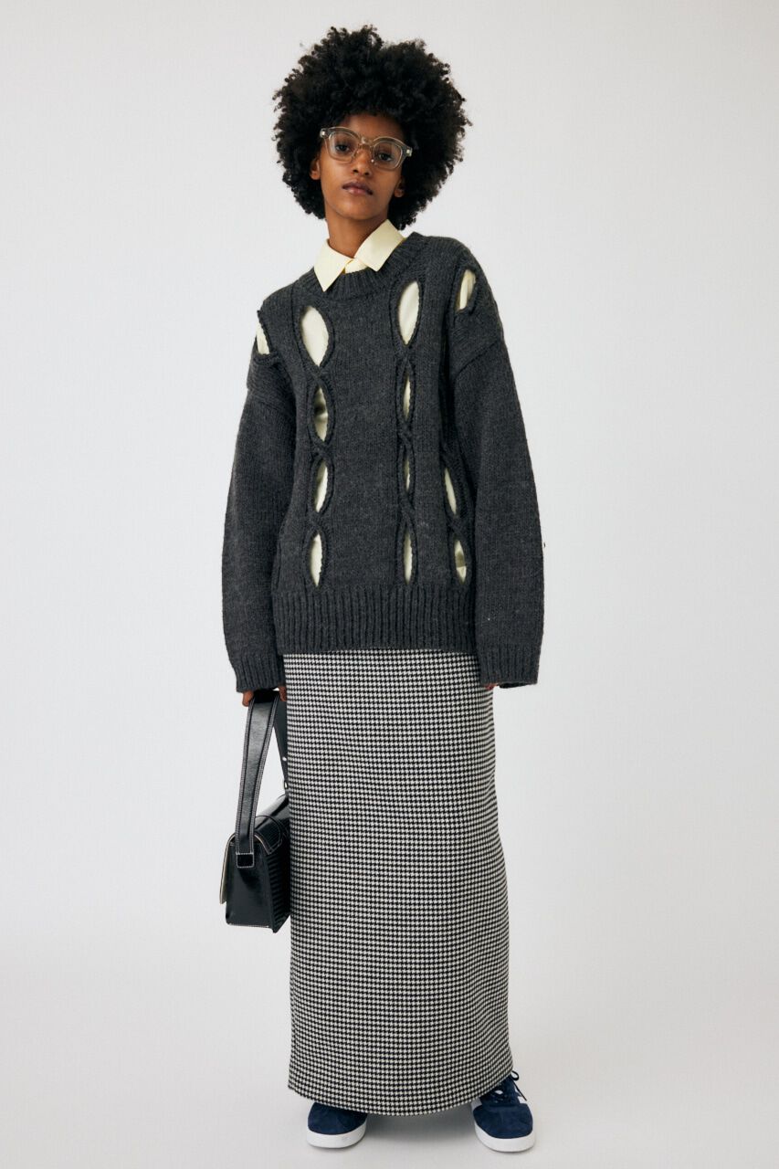 MOUSSY「HOUNDSTOOTH PENCIL スカート」|スカート|