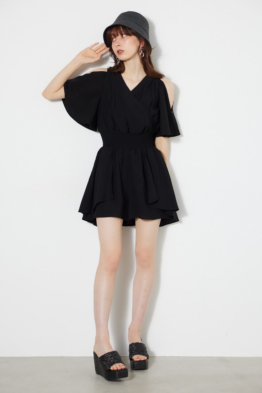 rienda「スリットSLVカシュクールロンパース」|その他|