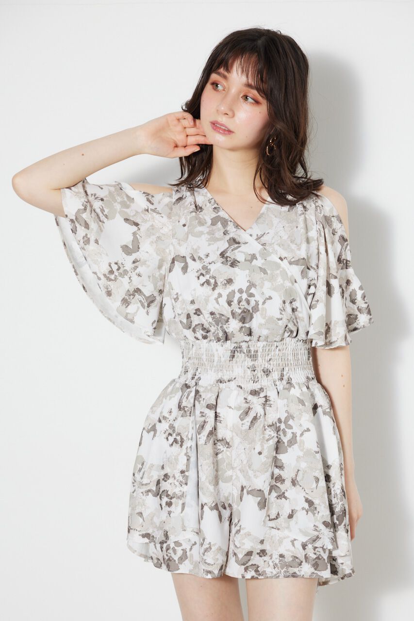 rienda「スリットSLVカシュクールロンパース」|その他|