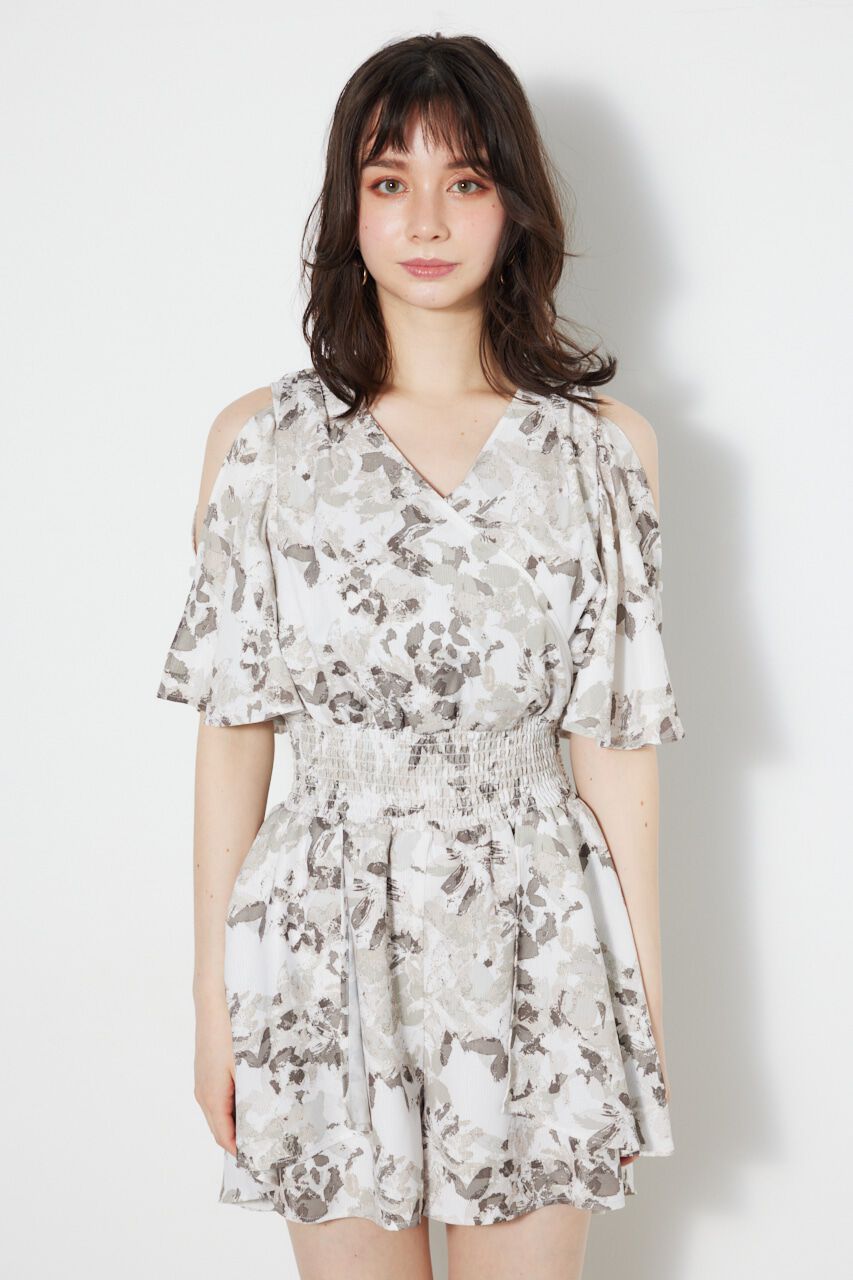 rienda「スリットSLVカシュクールロンパース」|その他|