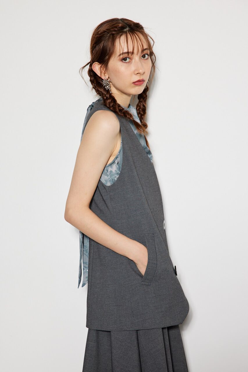 rienda「Wボタンジレ」|ダウンベスト・ベスト|