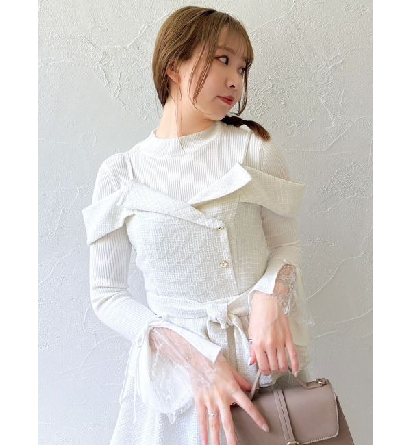 dazzlin「オフショルアシメトレンチワンピース」|ワンピース|