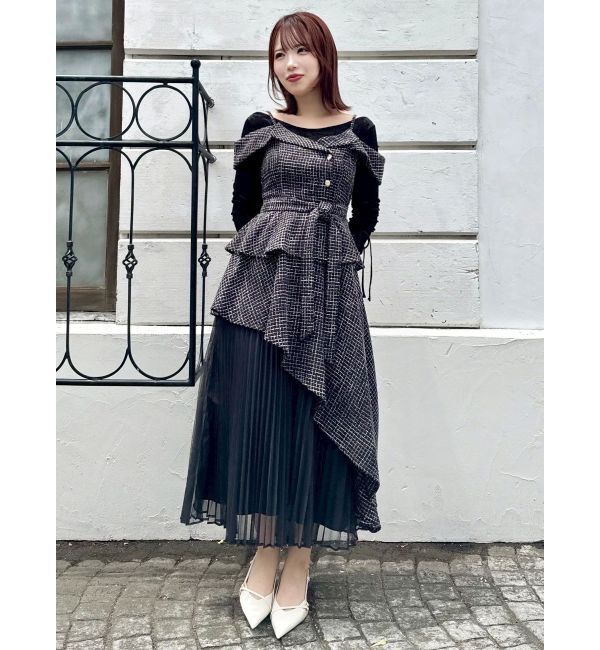 dazzlin「オフショルアシメトレンチワンピース」|ワンピース|