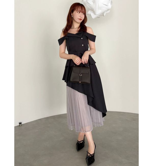 dazzlin「オフショルアシメトレンチワンピース」|ワンピース|