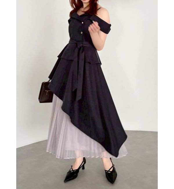 dazzlin「オフショルアシメトレンチワンピース」|ワンピース|