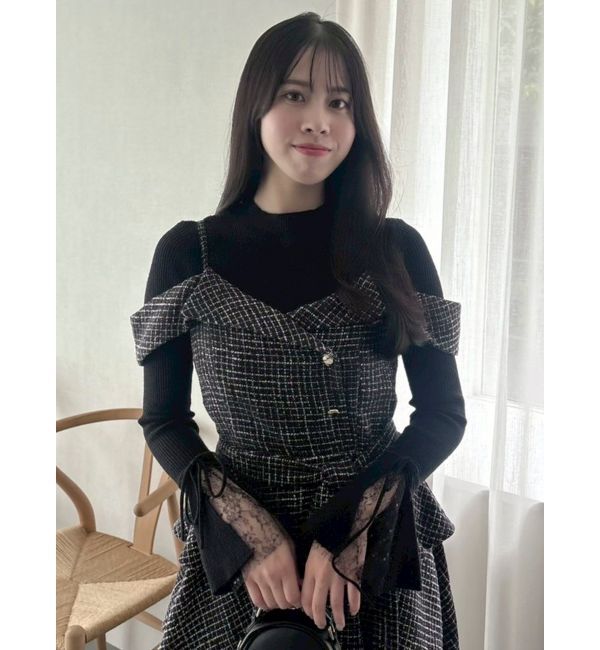 dazzlin「オフショルアシメトレンチワンピース」|ワンピース|