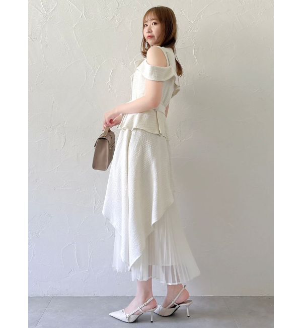 dazzlin「オフショルアシメトレンチワンピース」|ワンピース|