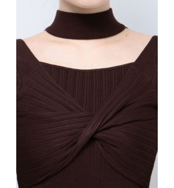 MERCURYDUO「2WAYランダムリブビスチェ風マーメイドニットワンピース」|ワンピース|