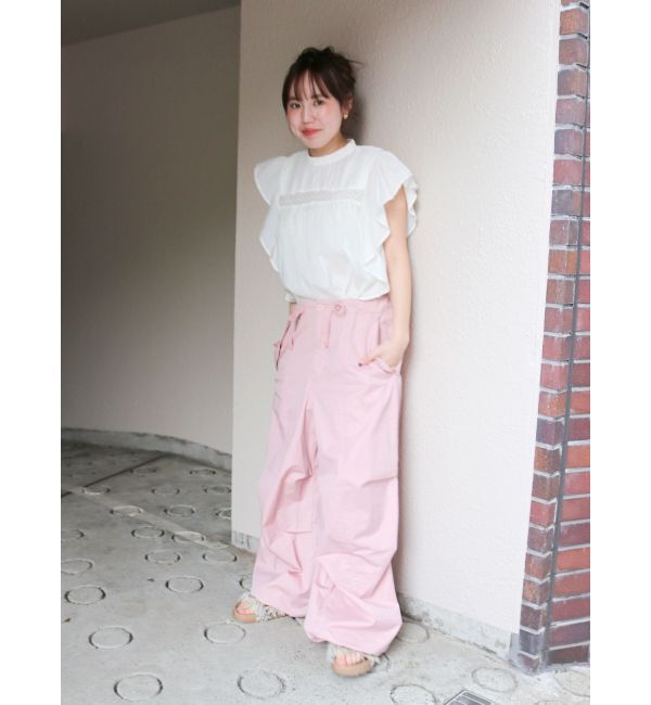 Ungrid「コットンノースリフリルブラウス」|シャツ・ブラウス|