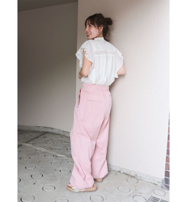 Ungrid「コットンノースリフリルブラウス」|シャツ・ブラウス|