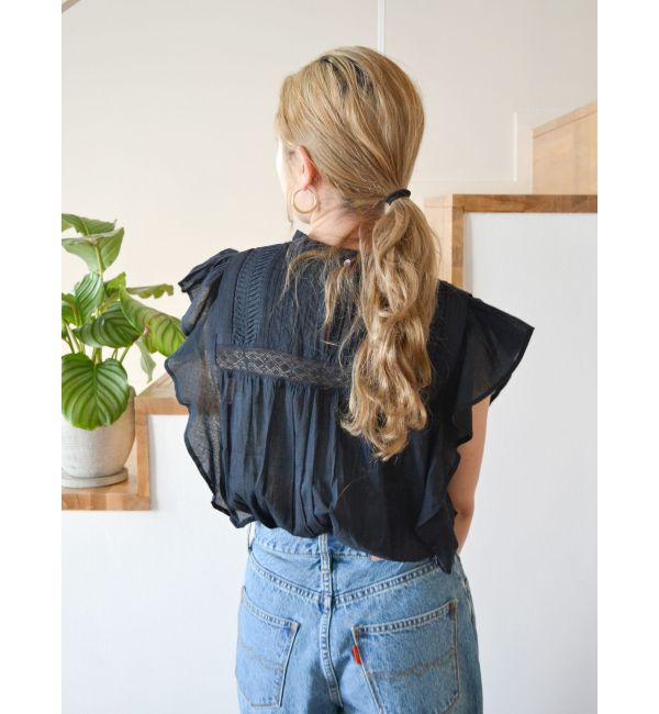 Ungrid「コットンノースリフリルブラウス」|シャツ・ブラウス|