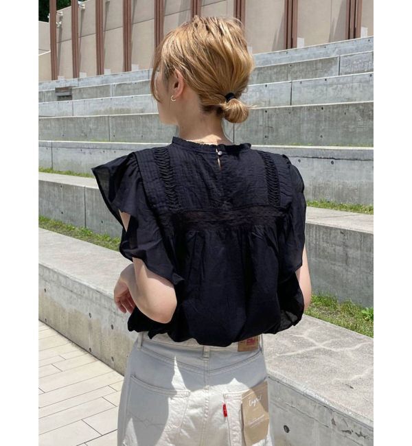 Ungrid「コットンノースリフリルブラウス」|シャツ・ブラウス|