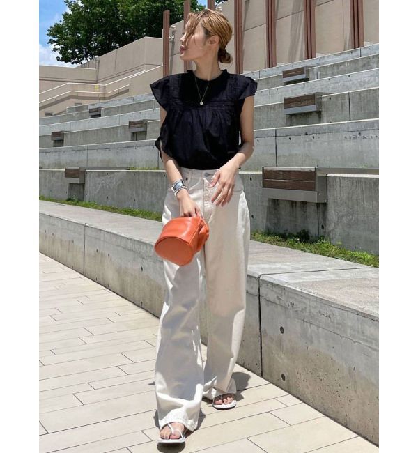 Ungrid「コットンノースリフリルブラウス」|シャツ・ブラウス|