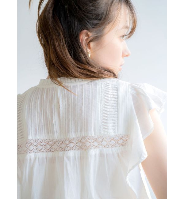 Ungrid「コットンノースリフリルブラウス」|シャツ・ブラウス|