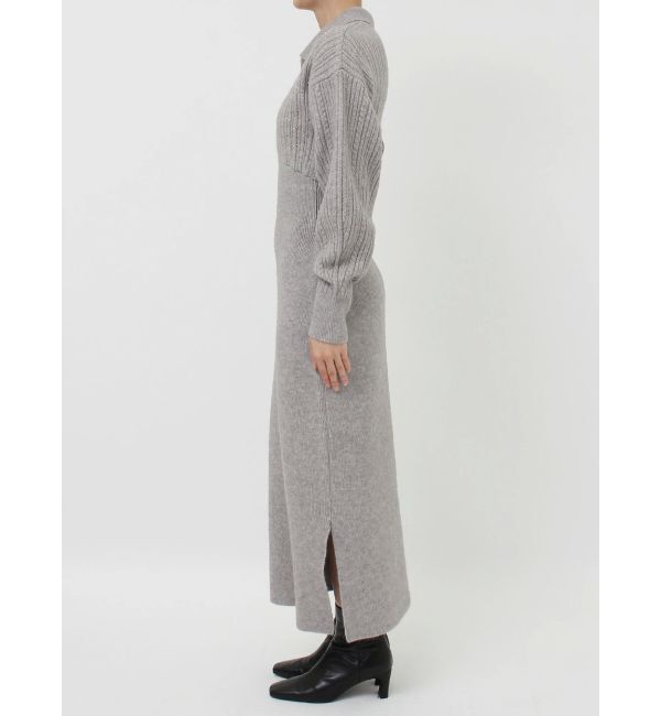 LAGUNAMOON「ケーブルビジューIラインニットワンピース」|ワンピース|