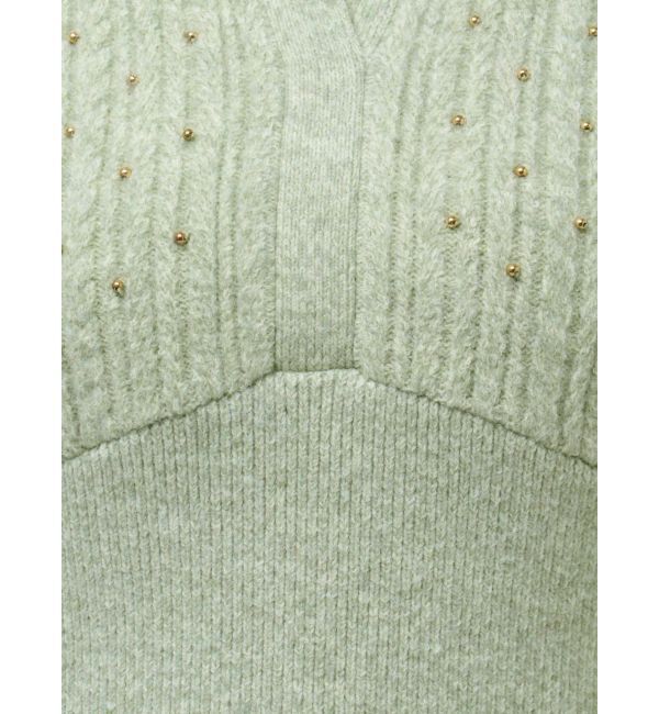 LAGUNAMOON「ケーブルビジューIラインニットワンピース」|ワンピース|