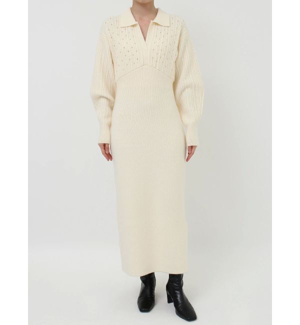 LAGUNAMOON「ケーブルビジューIラインニットワンピース」|ワンピース|