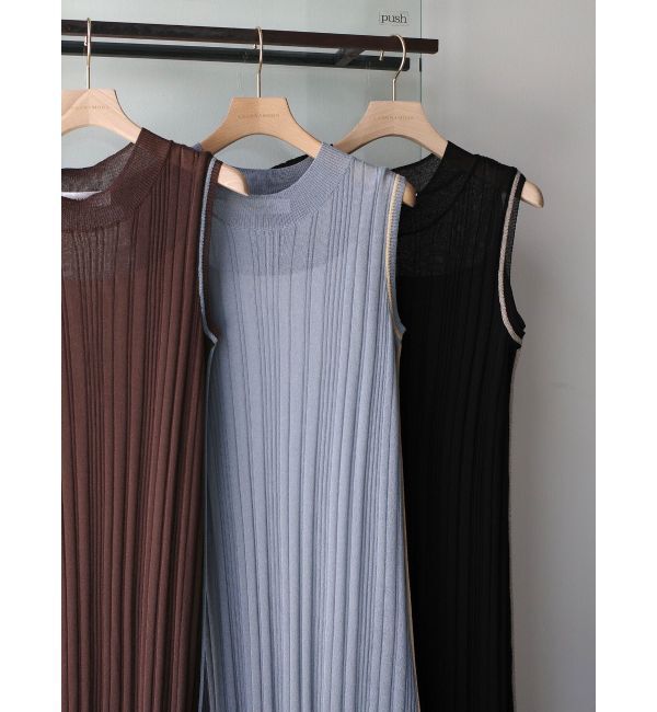 LAGUNAMOON「追加生産【WEB限定】ラインニットワンピース」|ワンピース|