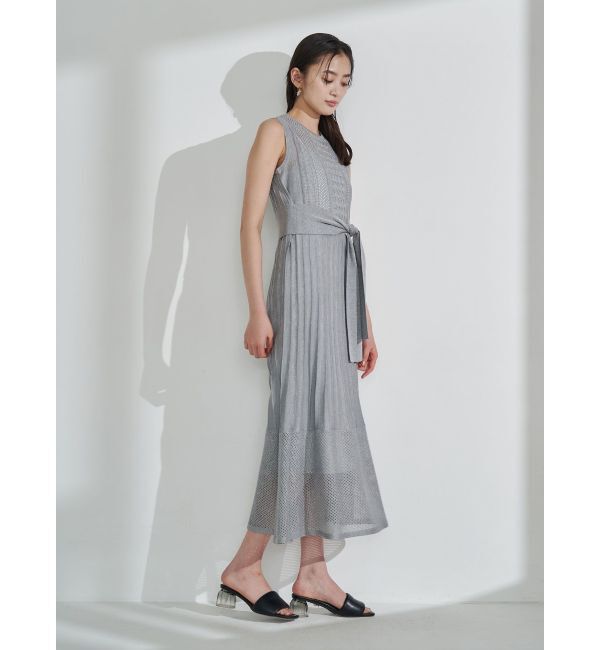 LAGUNAMOON「ストライプメッシュニットワンピース」|ワンピース|