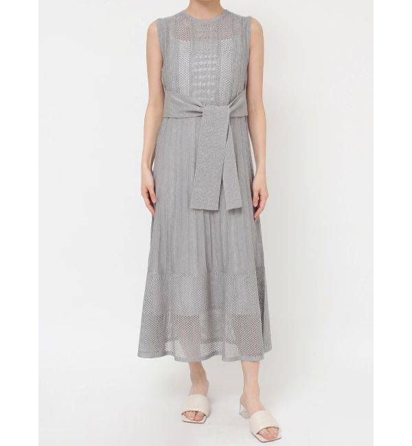 LAGUNAMOON「ストライプメッシュニットワンピース」|ワンピース|