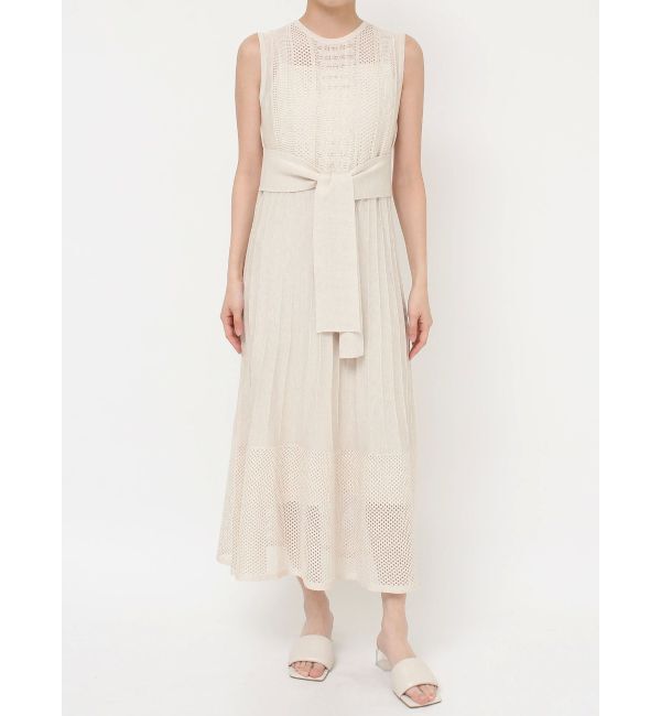 LAGUNAMOON「ストライプメッシュニットワンピース」|ワンピース|