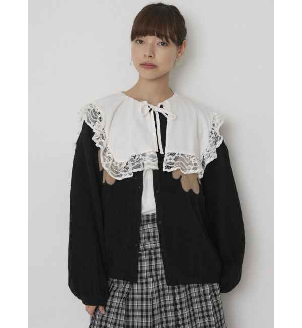 merry jenny「Bear&times;Bearニットカーディガン」|カーディガン|