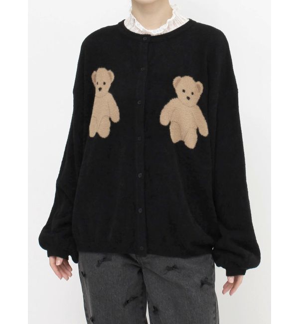 merry jenny「Bear&times;Bearニットカーディガン」|カーディガン|
