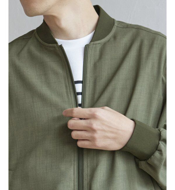 ikka「イージーケアリネンライクブルゾン」|ブルゾン・スタジャン|