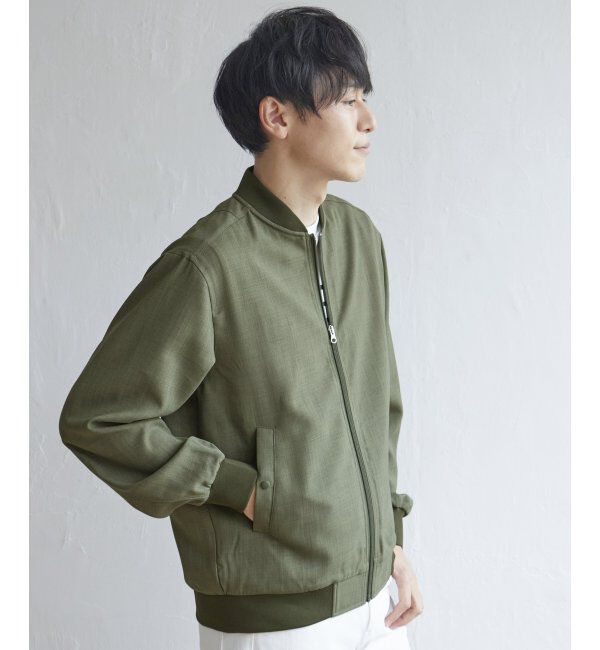 ikka「イージーケアリネンライクブルゾン」|ブルゾン・スタジャン|