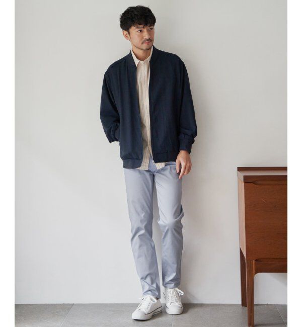 ikka「イージーケアリネンライクブルゾン」|ブルゾン・スタジャン|
