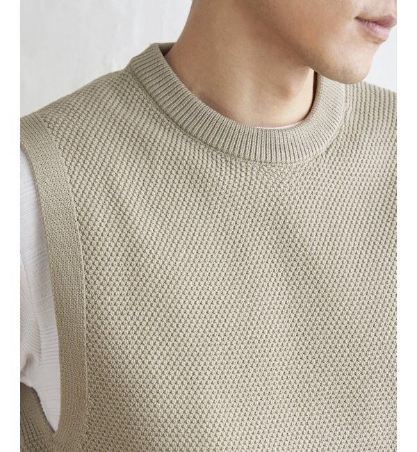 ikka「ラクカルニットカノコベスト」|ニット・セーター|