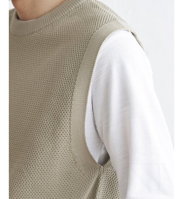 ikka「ラクカルニットカノコベスト」|ニット・セーター|