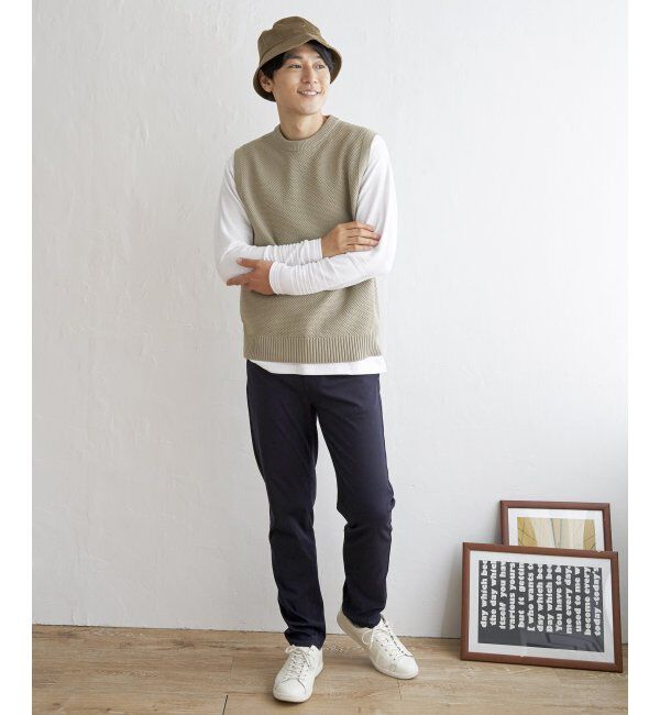 ikka「ラクカルニットカノコベスト」|ニット・セーター|