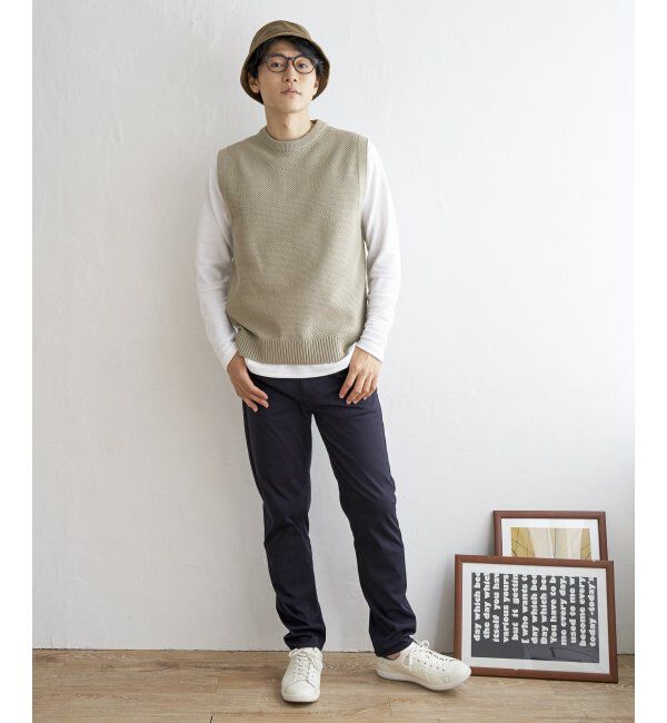 ikka「ラクカルニットカノコベスト」|ニット・セーター|