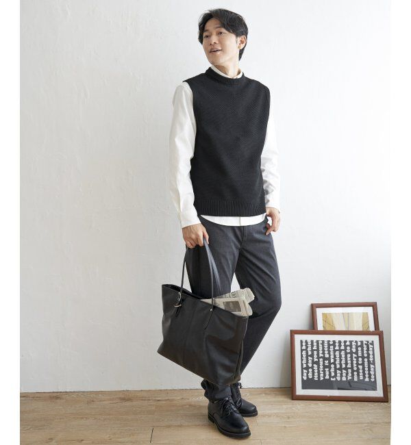 ikka「ラクカルニットカノコベスト」|ニット・セーター|