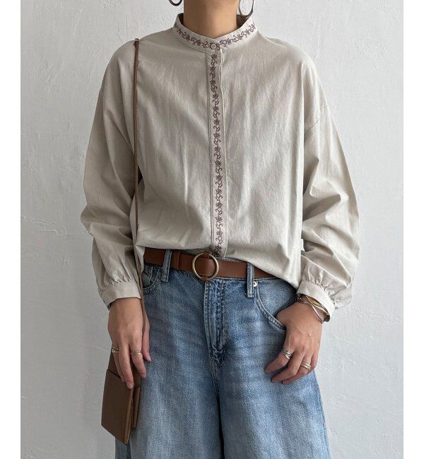 Lbc with Life「エクリュ エンブロイダリーシャツ」|シャツ・ブラウス|