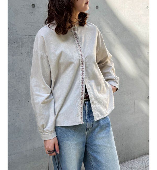 Lbc with Life「エクリュ エンブロイダリーシャツ」|シャツ・ブラウス|