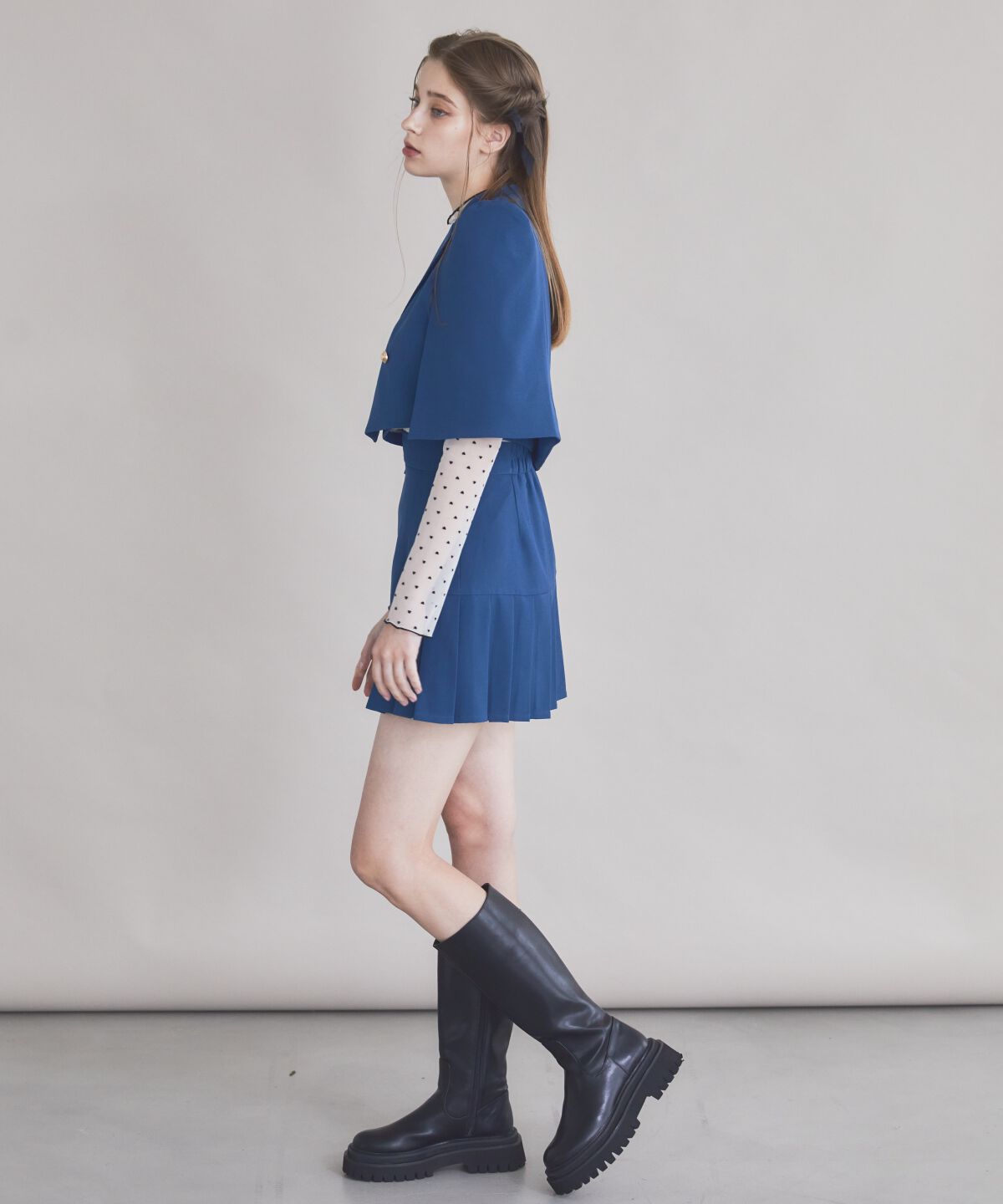 REDYAZEL「ケープ風ショートジャケット」|テーラードジャケット|