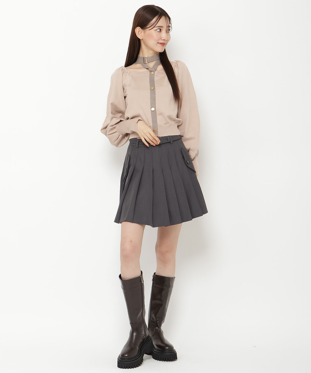 REDYAZEL「ネックベルトニットトップス」|ニット・セーター|