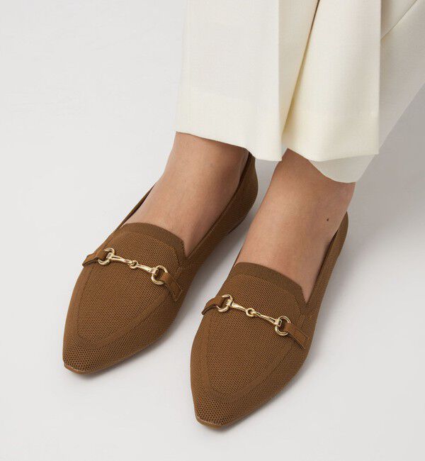 UNITED ARROWS green label relaxing「ウェルネス ニット ローファー -撥水・ウォッシャブル-」|デッキシューズ|