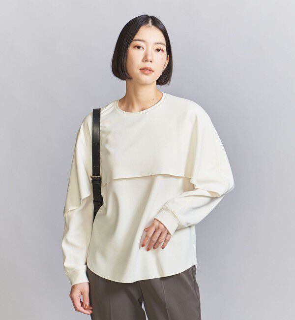 BEAUTY&YOUTH UNITED ARROWS「【WEB限定 Wardrobe DAILY MINIMAL】ケープフリル レイヤーカットソー」|Tシャツ・カットソー|
